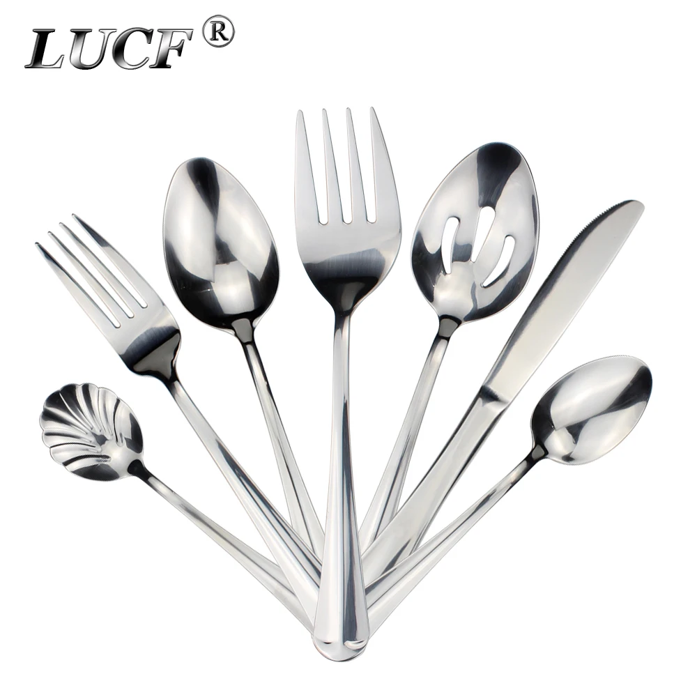 Dinnerware Western Flatware Stainless Steel 10pcs Untensil Option Cost-effective Cutlery Silverware for Kitchen