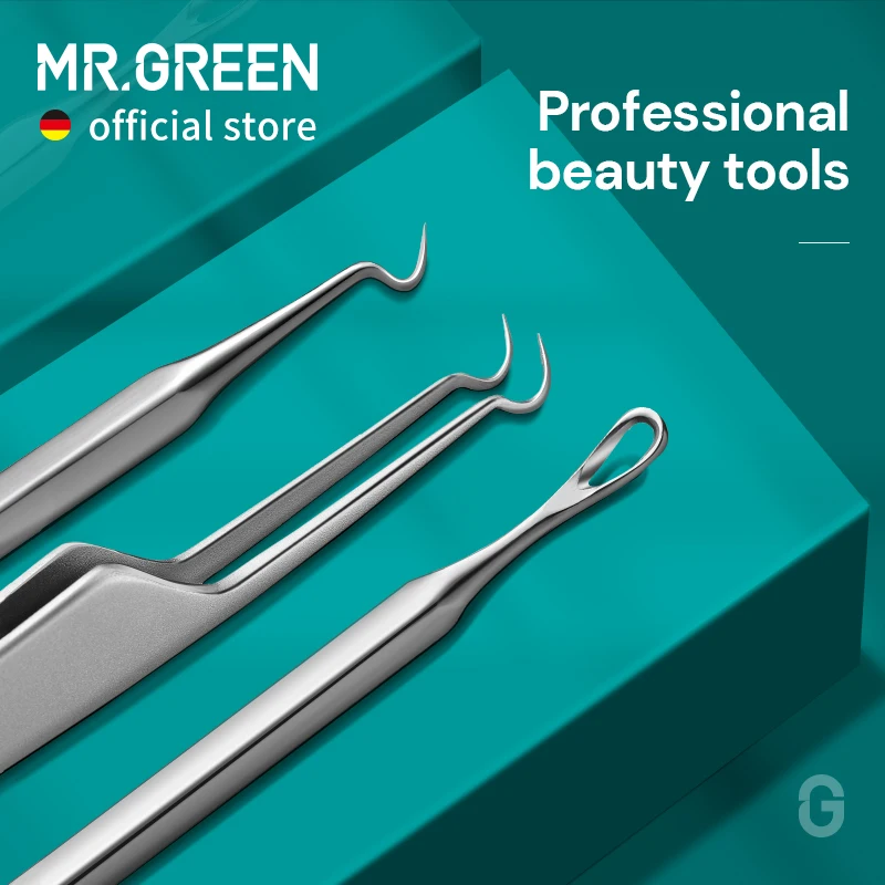 MR.GREEN инструмент для удаления прыщей иглы маска черных точек экстрактор комедонов комплект пятна Zit уход за