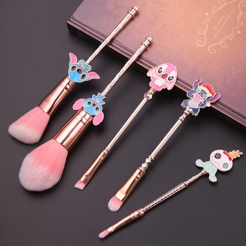 

Cartoon Lilo and Stitch Makeup Brushes Set Beauty Cosmetic Brush Tools Loose Powder Eye Shadow Foundation Make up