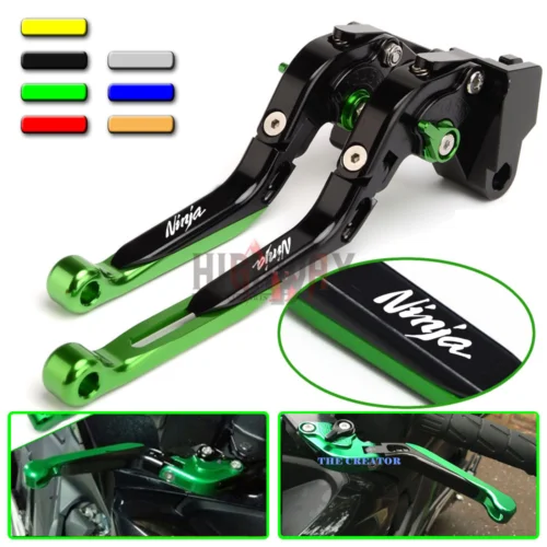 Рычаг тормозной ручки CNC выдвижной складной регулируемый рычаги муфты для KAWASAKI
