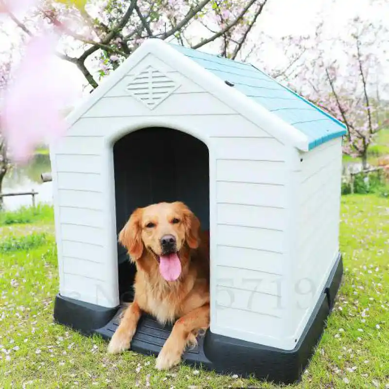 Gran jaula para perro en exteriores, cama de Casa de perro de madera