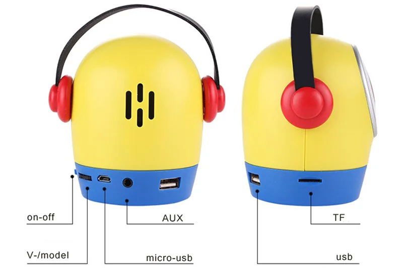 JY-WT милый мультяшный беспроводной bluetooth динамик Портативный на открытом воздухе bluetooth мини-динамик прекрасная поддержка TF карта