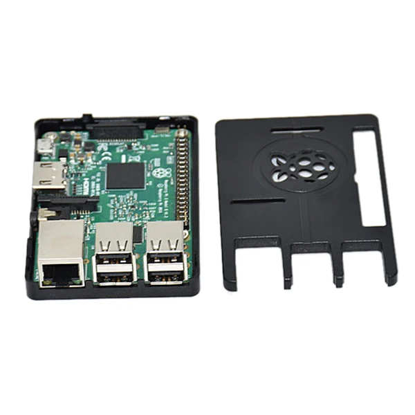 V8 ABS Защитный корпус Оболочка Чехол Крышка для Raspberry Pi B+/2/3 Модель B(черный