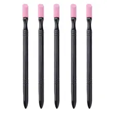 שחור קוורץ סקראבס אבן לציפורן מקל עט ציפורן אמנות ציפורן Pusher כף Cut נייל Pusher מניקור טיפול כלים(China)