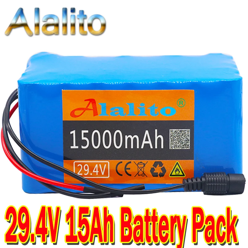 7S5P 24v 15Ah Battery pack 250w 29.4V 15000mAh Lithium-ion battery Suitable for wheelchair motor power electric bicycle BMS | Электроника