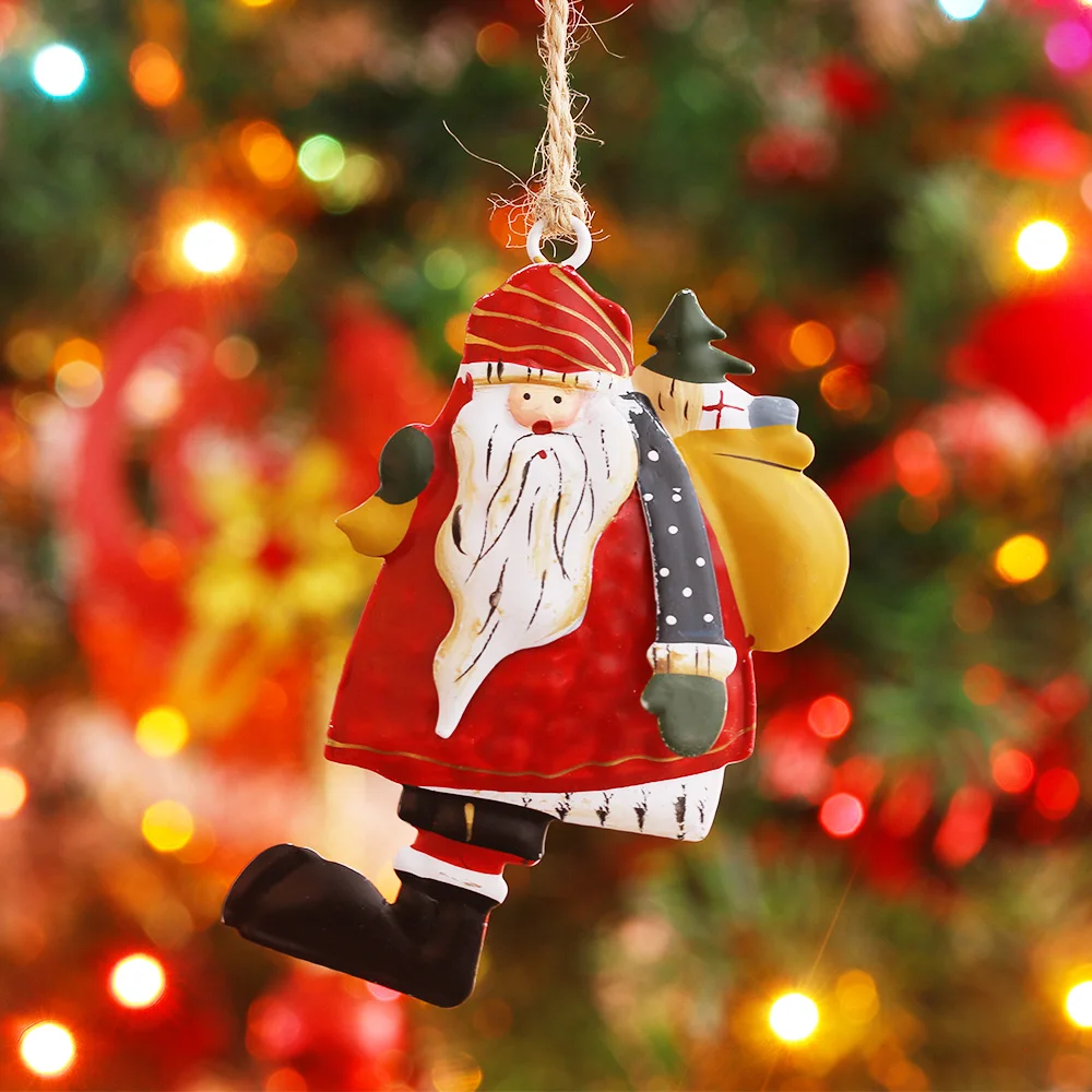 Подарки, Рождественская елка, украшения в виде капель, мультяшный ангел, Рождественский Декор, нарисованный Санта Клаус, подвесные Подвески, праздничная поставка