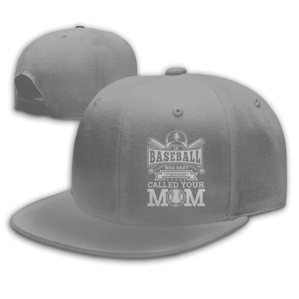 Это будет называться вашей мамы Бейсбол унисекс Snapback Плоский Билла бейсболка серый