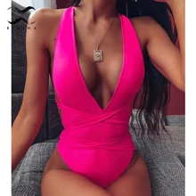 Сексуальный Бразильский бикини, Женский Белый боди, летний купальник, слитный купальник, Женский бандажный купальник, Женский Монокини