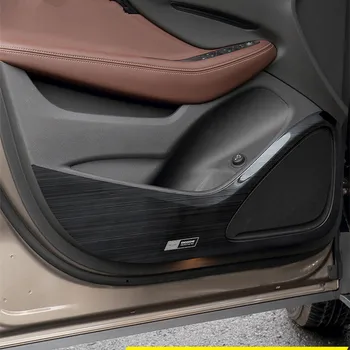 

4PCS/SET Brush Black / Silver Stainless Steel High quality Good Look Anti-Kick Mat Pad For Buick ENVISION 2018 19 AAA511