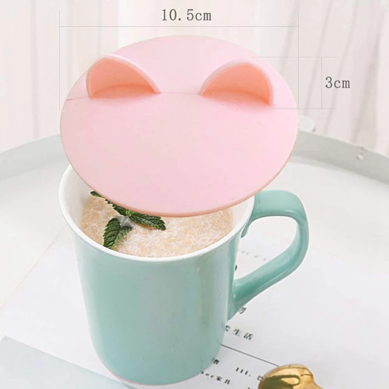 Ice Cream Silicone Cup Lid Cover Topper for Coffee Mug, Tea Cup