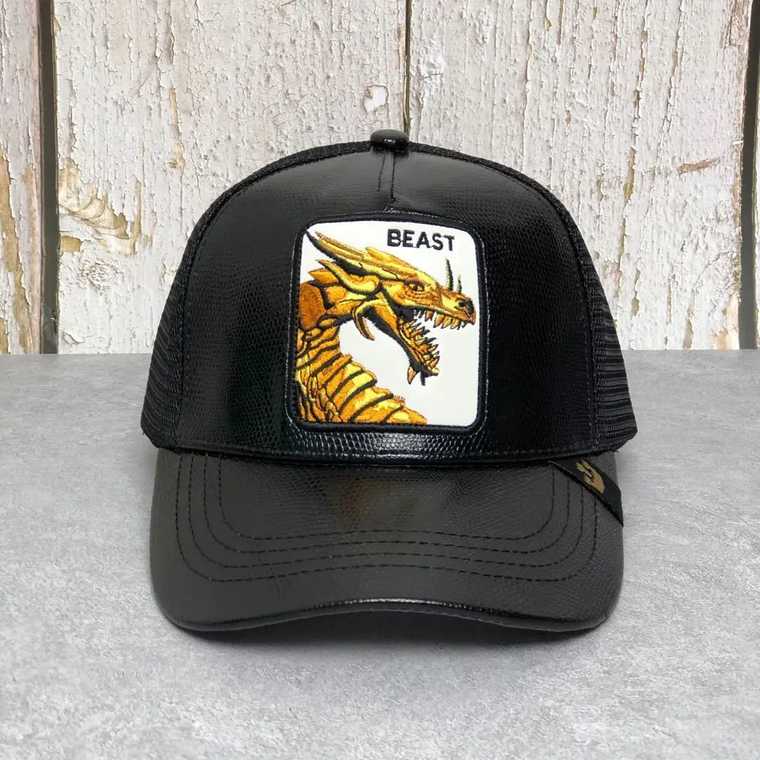 

Golden Dragon Head New Baseball Cap Main Squeeze Animal Embroidery Anime Cute Embroidery Summer Mesh Men's Sunshade hats