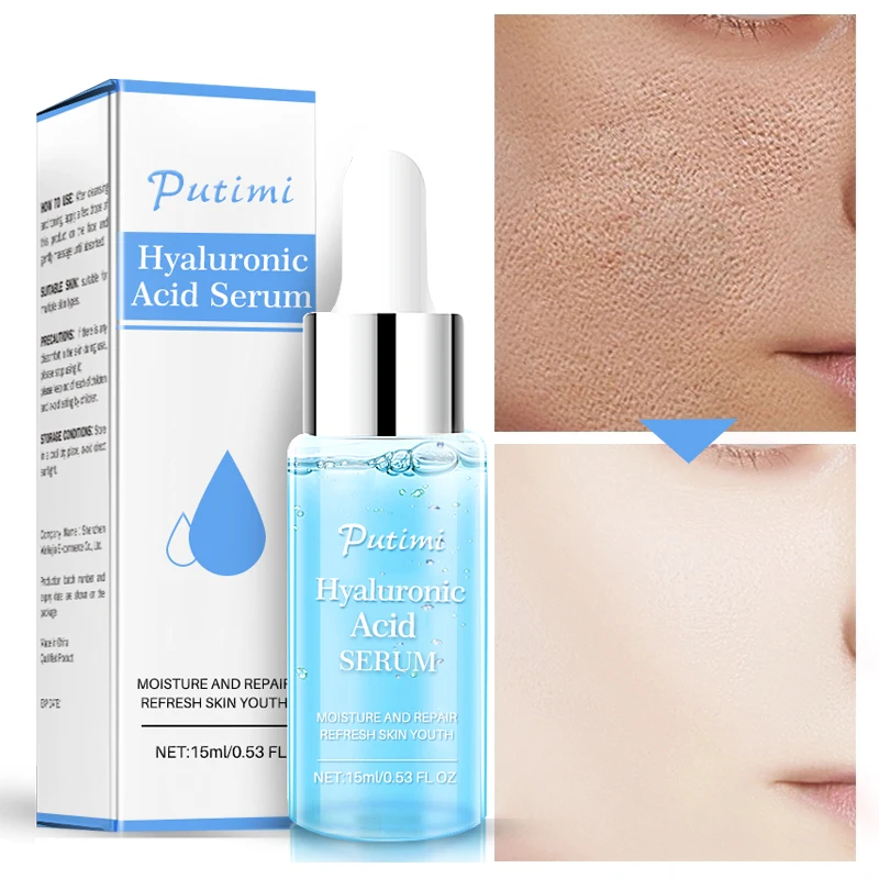 PUTIMI Anti Wrinkle Face Serum Hyaluronic Acid Essence Skin Care Face Serum Shrink Pores Anti Aging Face Cream Lifting Firming