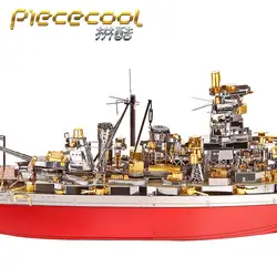 Piececool 3D металлическая головоломка Jingang линкор военный корабль модель игрушка для взрослых детей обучающая головоломка