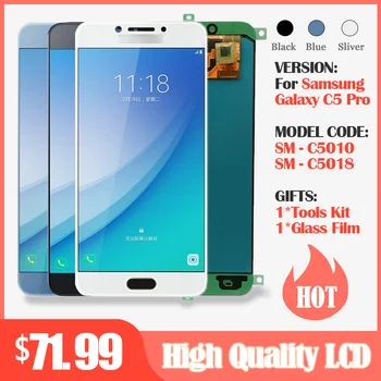 

5.2''Amoled Display Replacement for SAMSUNG Galaxy C5 pro SM-c5010 c5018 LCD +Touch Digitizer Sensor Glass Assembly Repair Parts