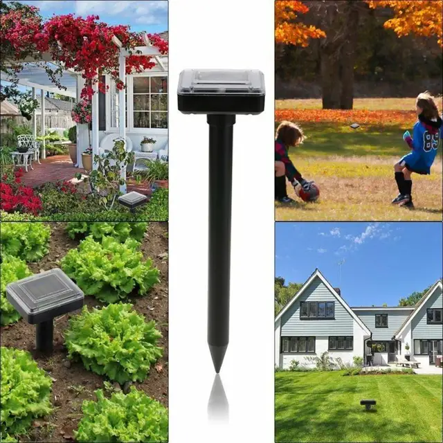 1 Pc Napenergiával Működő Ultrahangos Sonic Egér Egerek Mólkártya Rágcsáló Szúnyog -Visszataszító Ártalmasak Kültéri Kert - Image 4