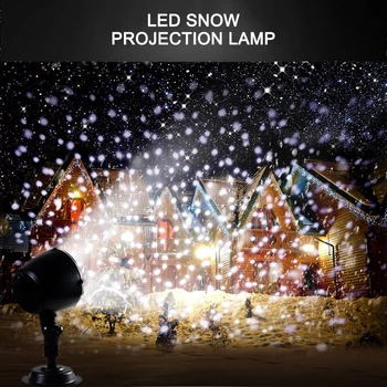 

Mini Snowfall Projector Moving Snow Outdoor Garden Laser Projector Lamp Christmas Snowflake Colorful Laser Light For Xmas Party