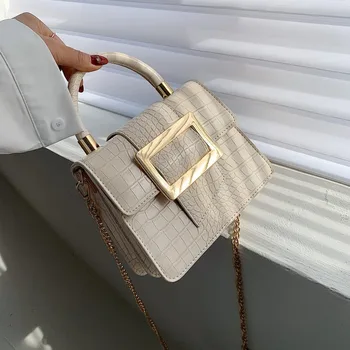 

Fashion Chain Female Shoulder Bag Stone Pattern PU Leather Crossbody Bags for Women New Casual Tote Bag Ladies' Travel Handbag