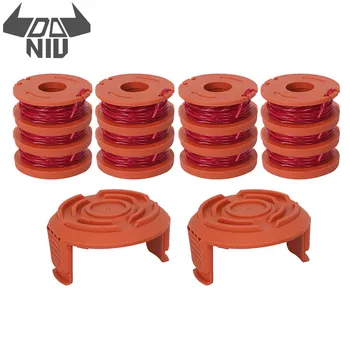 

DANIU Grass Trimmer Head Spool Line String with Spool Coil Cap Cover for Worx WA0010 WG150 WG180