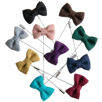 

1pc Fashion Bowknot Men's Brooches Fabric Bow Lapel Pin For Suits Handmade Brooches Men Brooch Costume Wedding Party Jewelry