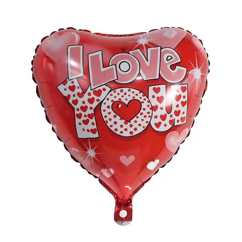 18 Zoll 10 stücke rotes Herz Liebes ballons aufblasbare Folie Ballon Hochzeit Valentinstag Dekorationen Helium Ballon Ich liebe dich Globos – Detail 7