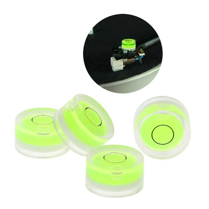 

4PCS Turntable Player Leveler LP Vinyl Record Spirit Bubble Degree Tonearms Set-up Level for Phono Cartridge Needle CD