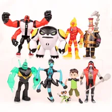 9 шт./компл. Ben10 аниме мультфильм светящаяся кукла Защита Земли подростковый хакер ПВХ фигурки модели игрушки подарки
