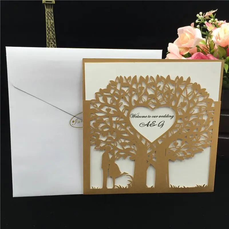  Love Tree Wedding Invitation Metal Cutting Dies New 2019 Craft Die Cut Stencil for Card Making Scra - 4.00011E+12