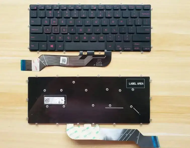 no backlight red Клавиатура для ноутбука Dell 7000 15 7560 7572 7472 P74G P75G001 P78G нам макет версия - Цвет: no backlight red