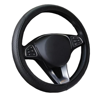

PU Leather without Inner Ring Auto Car Steering Wheel Cover For 37 - 38 CM 14.5"-15" Anti-slip M Size Car Accessories Styling