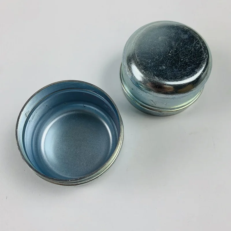 Replacement 50mm Metal Dust Cap Wheel Hub Trailer Bearing Dust Grease Cover 2pcs