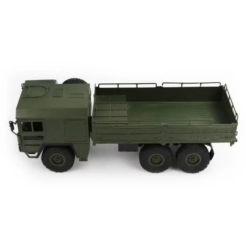 Q64 1/16 2,4G 6WD Rc автомобиль военный грузовик внедорожник Рок Гусеничный RTR игрушка 6 колес Гоночные Игрушки для детей детские подарки 634F - Цвет: Зеленый