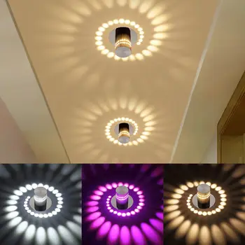 

LED Wall Light LED Ceiling Lamp Decoration Modern Remote Control Colorful Walls KTV Aisles LED Pendant Lamp Bedroom Porches 3W