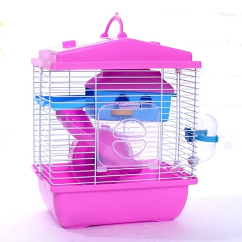 AsyPets клетка для домашних животных хомяк домик с прозрачным Skylight двухслойный дом для хомяка Золотой хомяк, домашнее животное