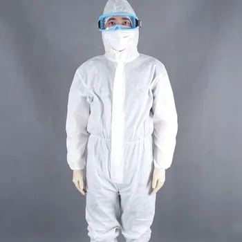 

Disposable Protection Gown Dust Spray Suit Siamese Non-woven Dust-proof Anti Splash Clothing Safely Clothes In Stock#E30
