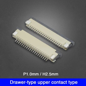 

FFC / FPC FPC Connector Socket FFC 1.0MM Drawer Top Contact Type 4P 6P 8P 10P 12P 14P 15P 20P 24P 25P 28P 30P 32P