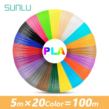 

SUNLU PLA 1.75MM 100M 200M For 3D Printing Material 3D pen plastic 20Colors 3D Artwork Chirldren's Educational Gifts