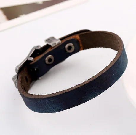 Шарм Классический Коричневый Черный винтажный браслет из натуральной кожи аксессуары ремешок для часов мужские модные ювелирные изделия подарок - Окраска металла: style 3