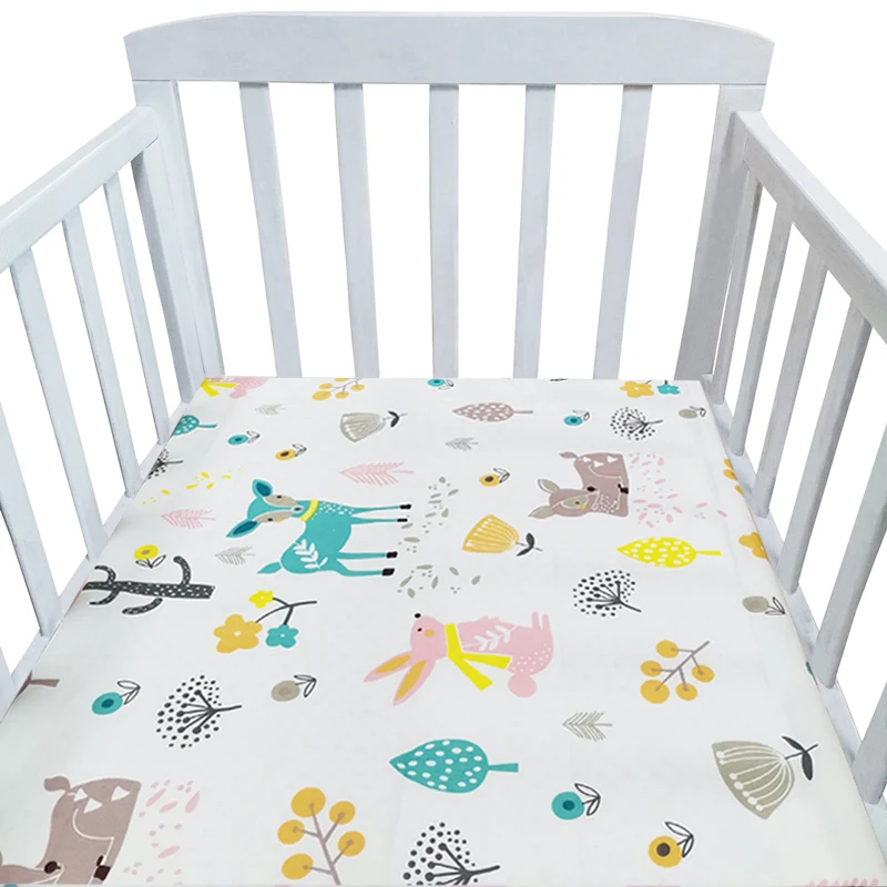 Drap De Lit 100 Coton Pour Nouveau Ne Imprime De Dessin Anime Protection De L Environnement Reactif 150x90cm Aliexpress