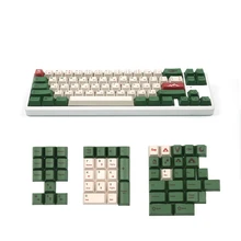 Aliexpress - X37A 127  Keys PBT Keycaps Cherry Profile DYE-SUB Keycap for cherry MX Switch Mechanical Keyboard Camping Japanese Green