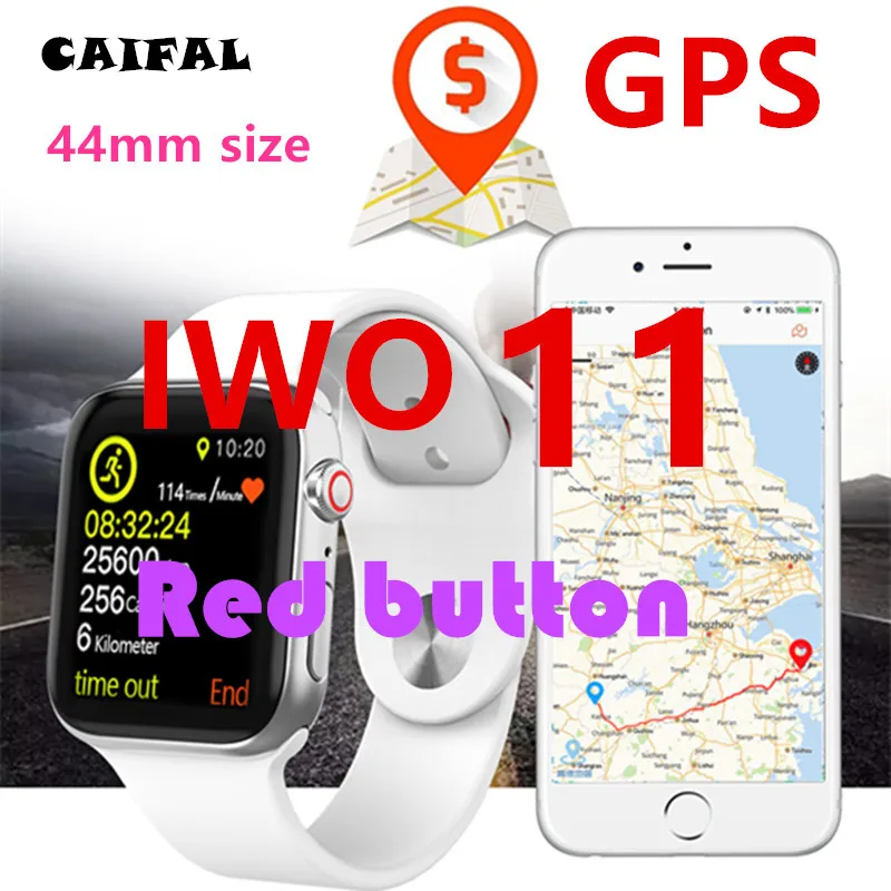 

IWO11 GPS Smart Watch Red button 1:1 IWO 9 updated Heart Rate sensoGPS Tracker Sports Smartwatch For iPhone Android PK iwo 12