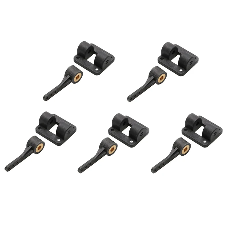 5set Dia.4.1mm 4.0mm Front Wheel Steering Base Holder+ Racker Arm Landing Gear Mount 3 Hole for RC Aircraft Fixed Wing DIY Parts