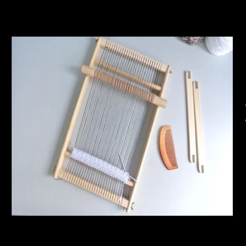 DIY гобелен ручной работы ткацкий станок маленькая рамка ручной гобелен имитация дерева ткацкий станок ткацкий каркас