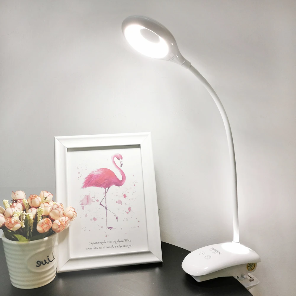  LED Flexo Desk Lamp Table Lamp USB Rechargeable LED Portable Clip-On Touch Touch Switch Study Read  - 32920601724