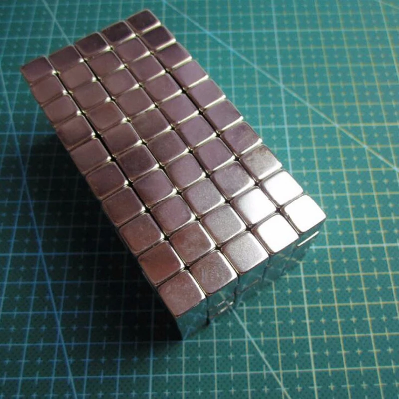 100 шт. 10x10x10 куб 10X10X10 мм супер сильные N52 высококачественные редкоземельные магниты 10X10X10 неодимовый магнит 10 мм x 10 мм x 10 мм