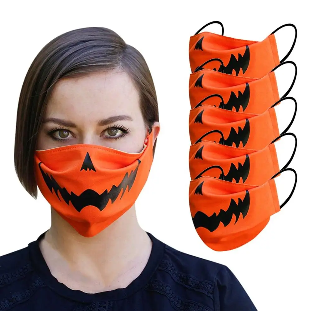 

5PC Adult Fashion Halloween Print Face Dustproof Windproof Washable Storage Box Bag Organizer Container Dustproof