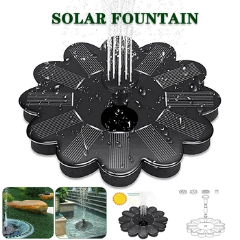 Solar Fontein Nozzles Outdoor Decor Pomp Zwembad Vijver Mini Fontein Zonnepaneel Drijvende Vogel Bad Waterval Fonteinen