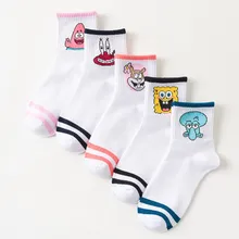 Размер 36-39, забавные носки по щиколотку с аниме, модные женские носки с героями мультфильмов, новые высококачественные хлопковые носки с рисунком