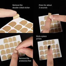 Двухсторонние наклейки для ногтей, 10 шт., клей для ногтей, поддельный клей, инструмент для маникюра, Обычный дизайн