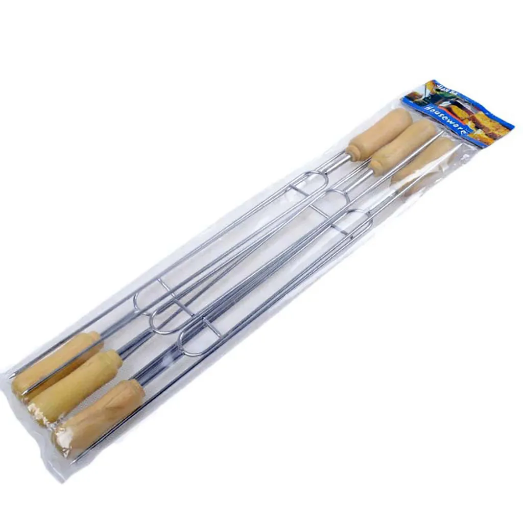 Многоразовые металлические длинные шпажки иглы из нержавеющей стали brochette