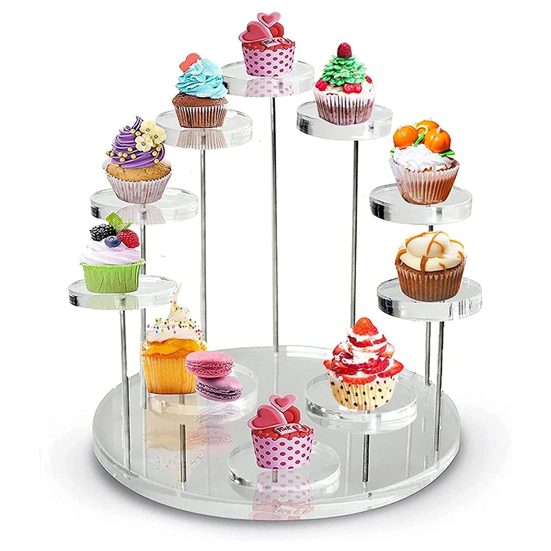 Acryl Cupcake Stand, Ronde Toren Display Stand, Premium Dessert Stand Cupcake Houders, Partijen|Sieraden Verpakkingen & Displays| - AliExpress